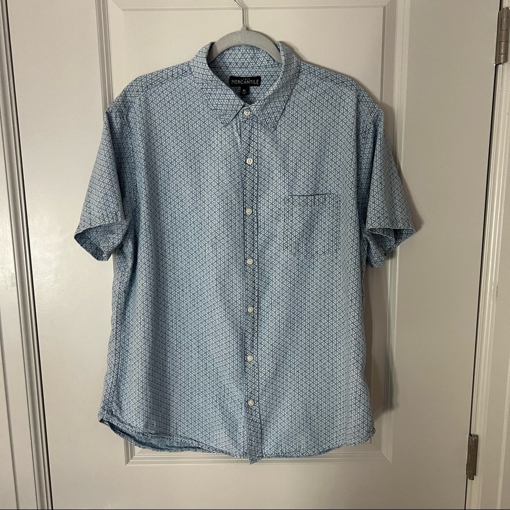 J. Crew mens short sleeve button down shirt | size Extra Large